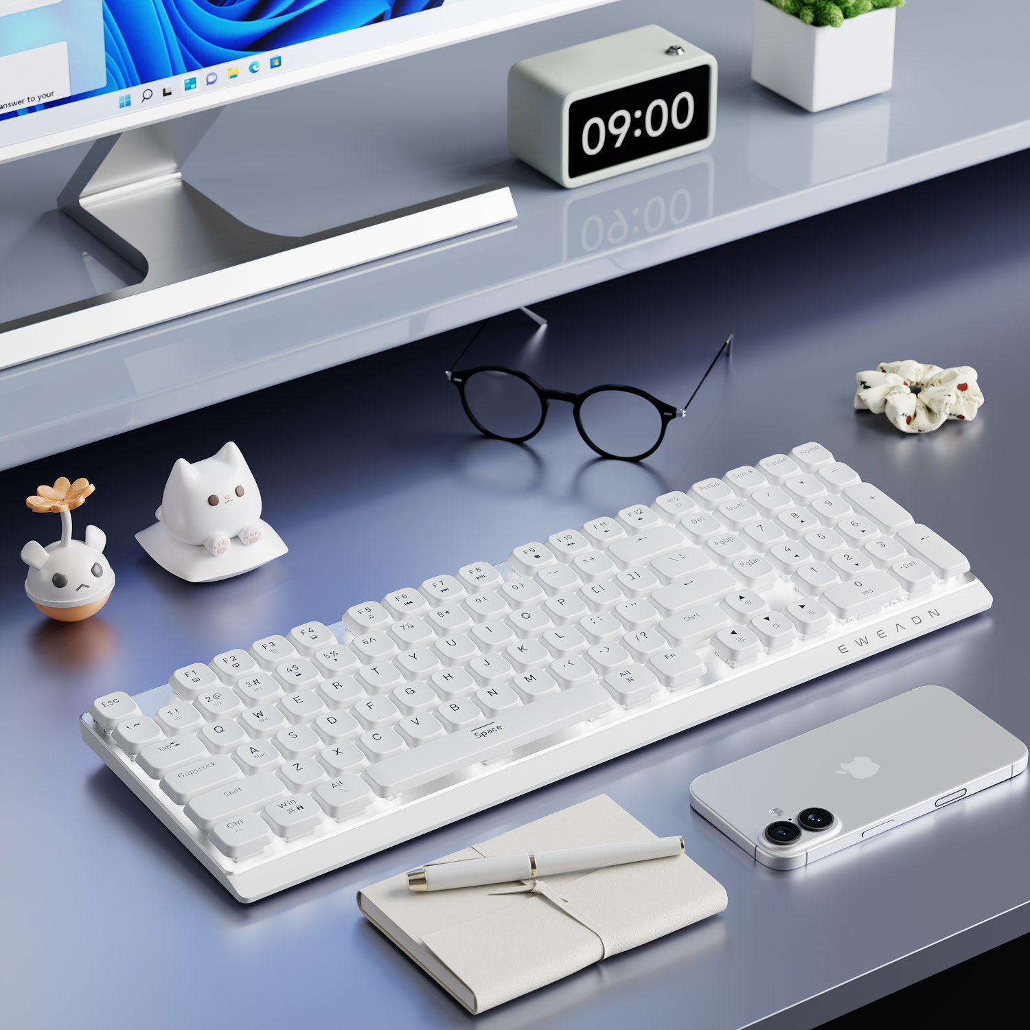 Gaming Keyboard Esports - EWEADN Wireless Low-Profile Mechanical Gaming Keyboard,