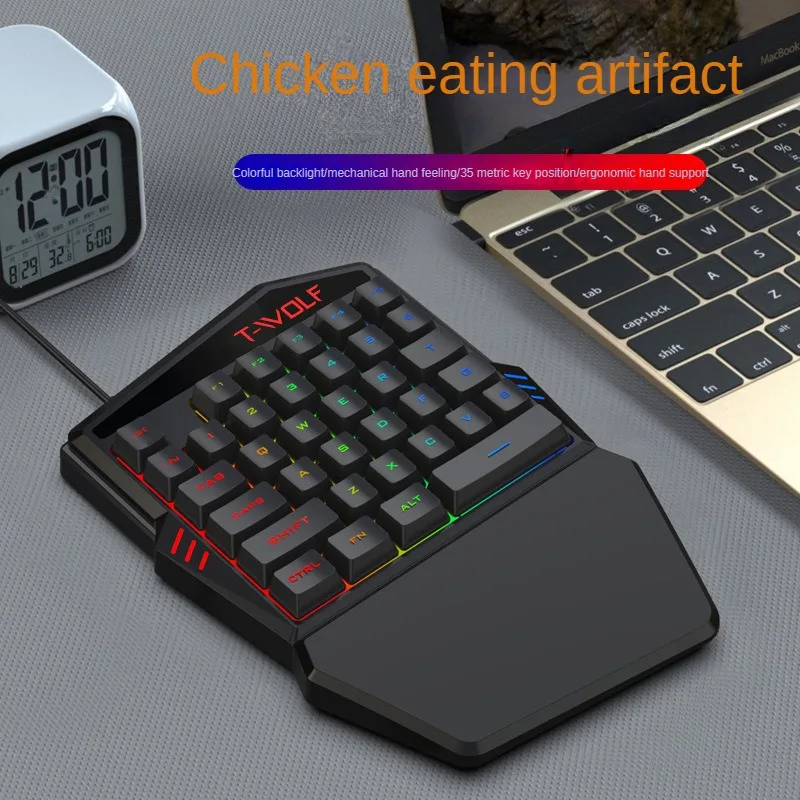 T-WOLF TF900 One Handed Keyboa – обзор и цена Gaming Keyboard Hand