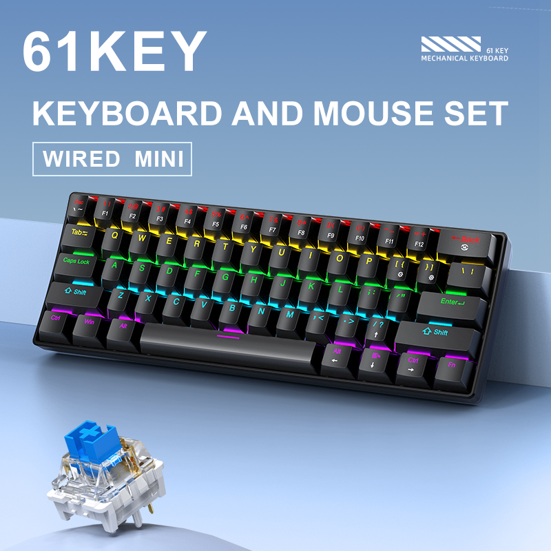 APAYADO K61 Mini Mechanical Ke – обзор и цена Keyboard Gaming Blue Switch