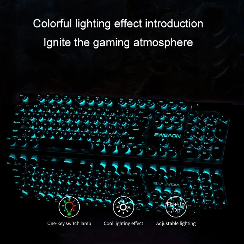 Retro Punk Mechanical Feel Key – обзор и цена Gaming Keyboard And Mouse