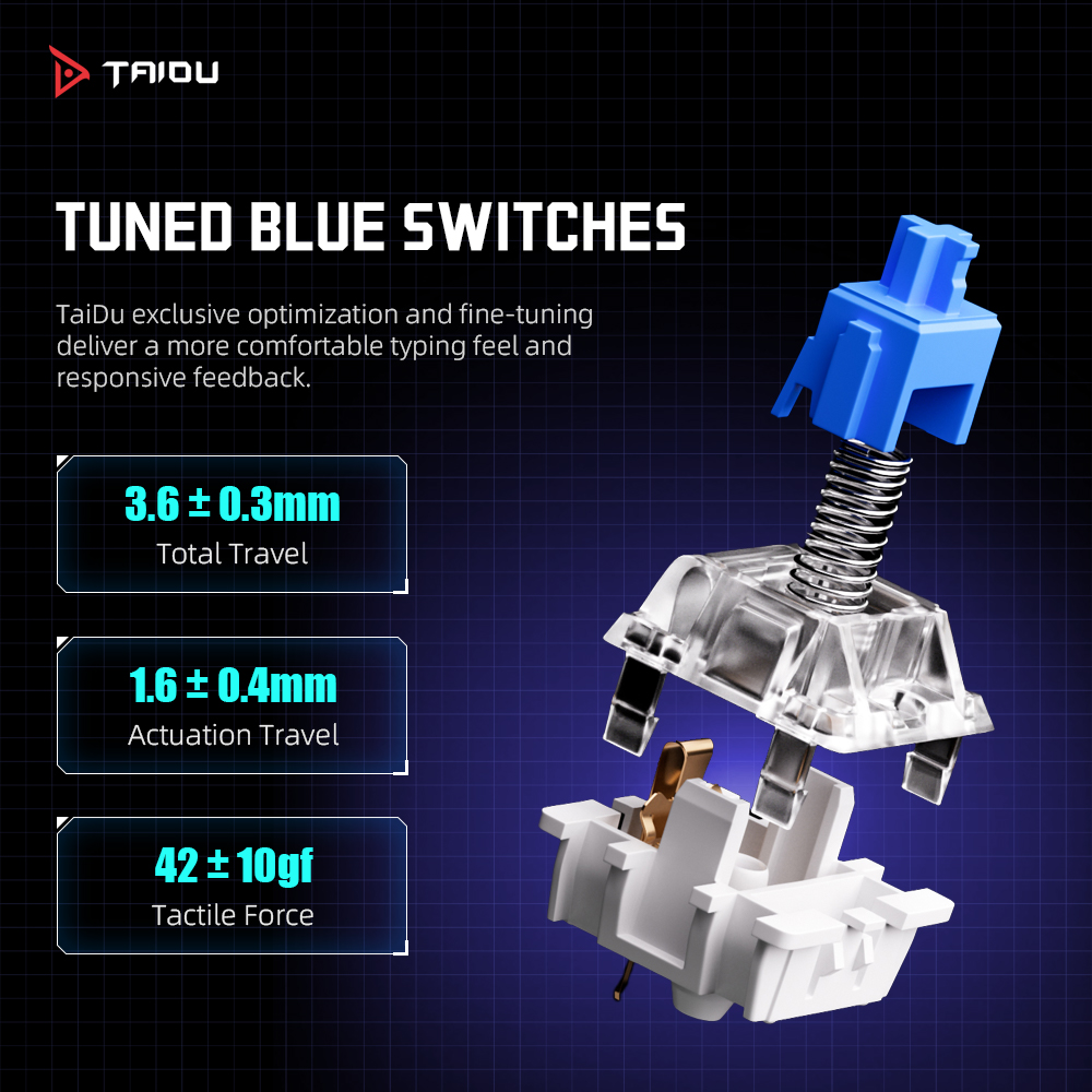 TAIDU K660 61 Keys Mechanical  – обзор и цена Keyboard Gaming Blue Switch