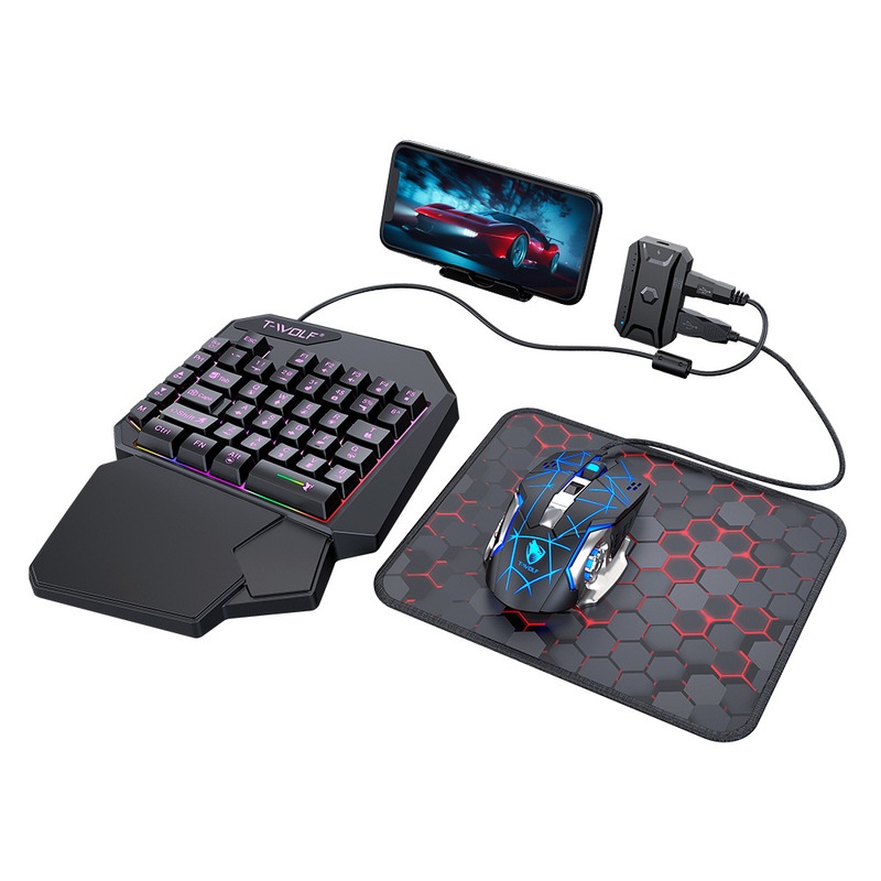 T-Wolf Tf950 5 In 1 One Handed – обзор и цена Keyboard Mouse Bundle Gaming