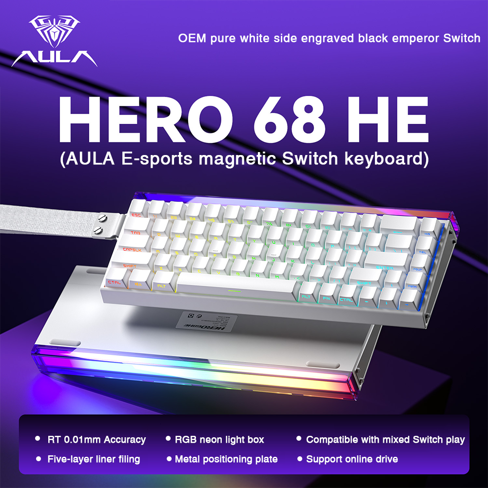 AULA HERO 68HE Magnetic Switch – обзор и цена Gaming Keyboard Expensive