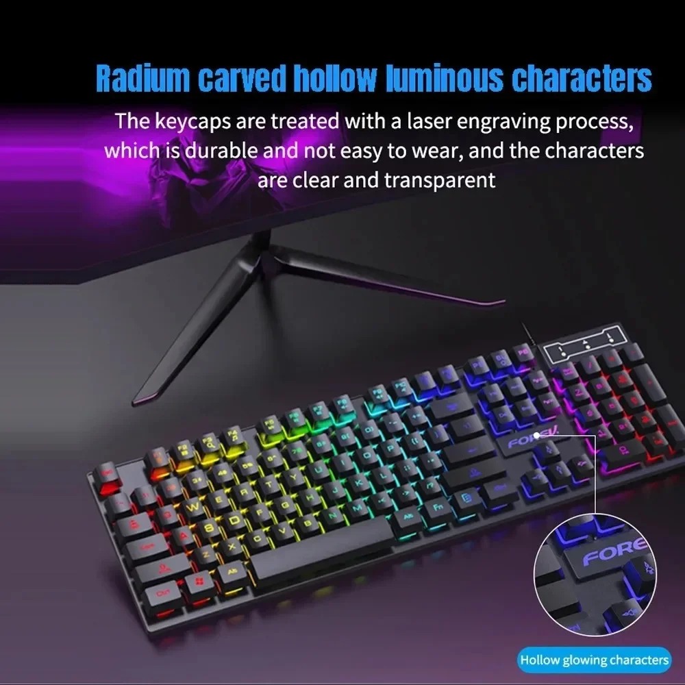 Kebidumei 104 key Backlit Mech – обзор и цена Keyboard Mouse Bundle Gaming