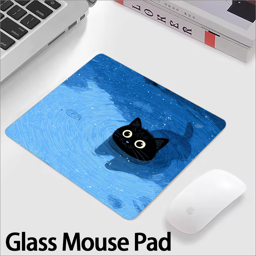Cute Black Cat Glass Mouse Pad – обзор и цена Gaming Keyboard Esports