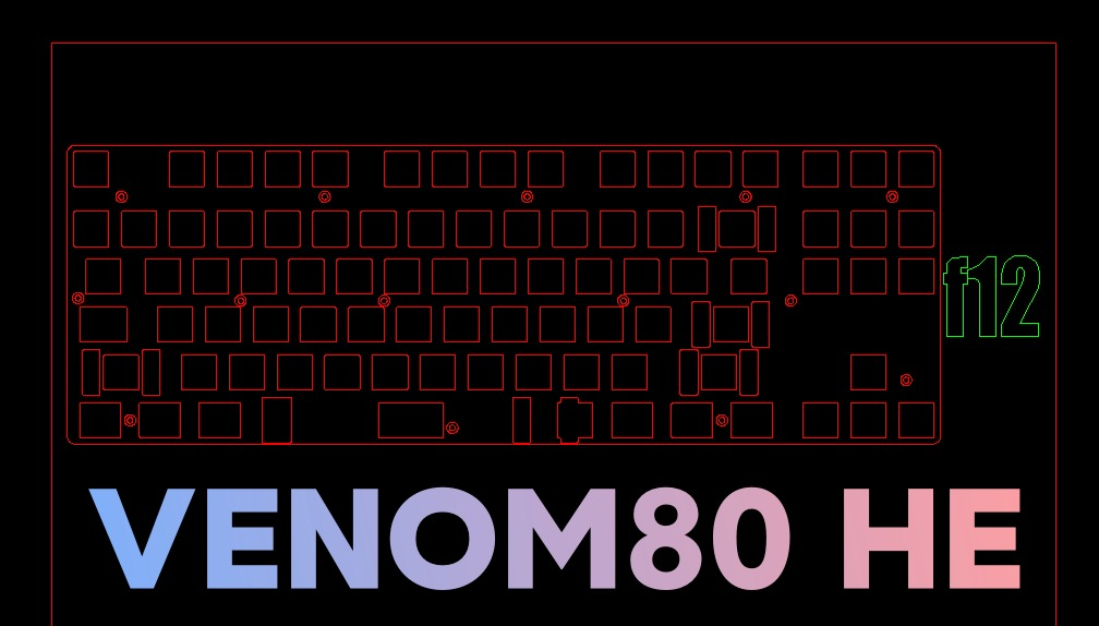F12 layout Venom80 HE keyboard – обзор и цена Stabilizer Screw In