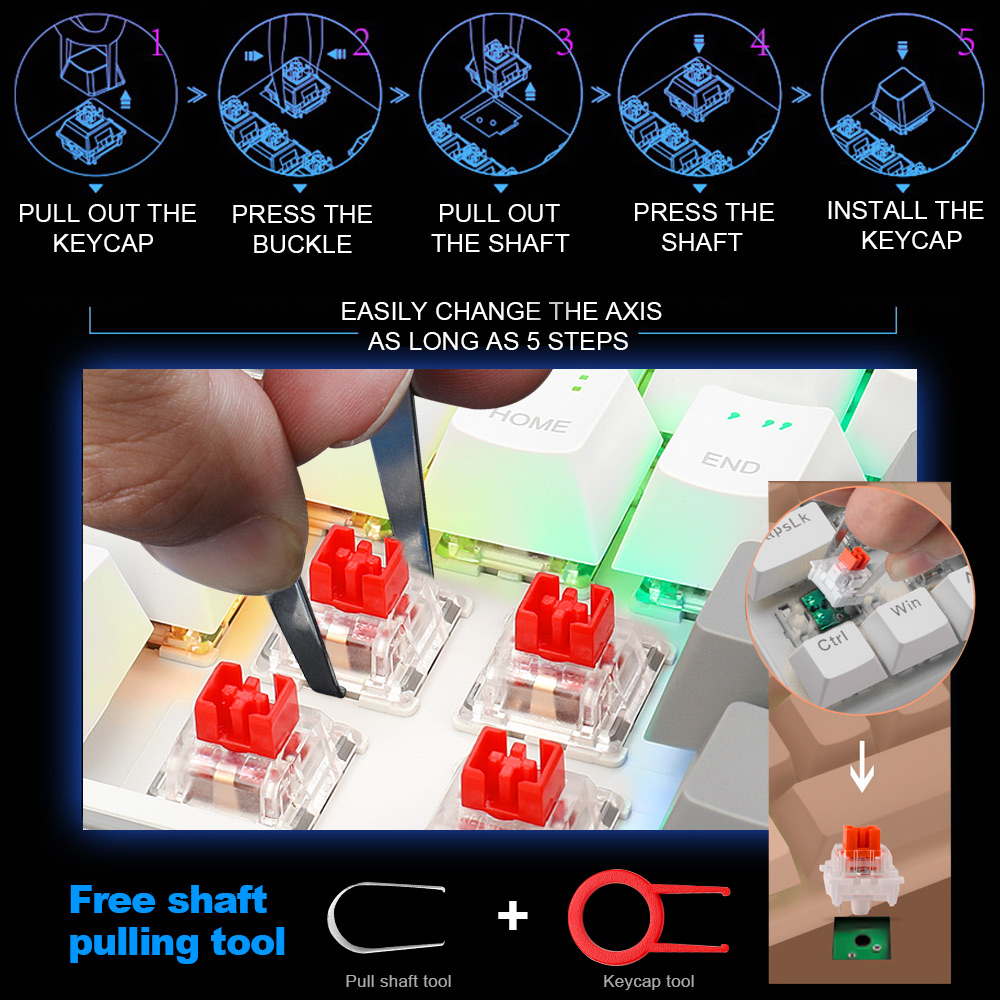 E-YOOSO Z11 RGB USB 60% Mini M – обзор и цена Keyboard Gaming Blue Switch